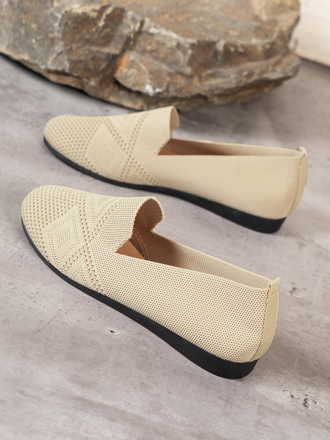 Casual Minimalist Breathable Mesh Fabric Slip On Shoes