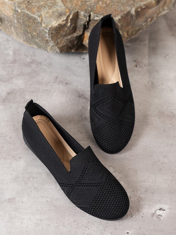 Casual Minimalist Breathable Mesh Fabric Slip On Shoes