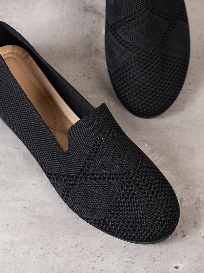 Casual Minimalist Breathable Mesh Fabric Slip On Shoes