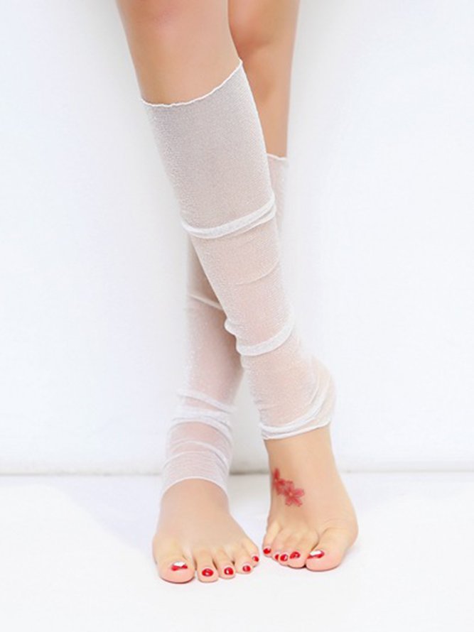 Elegant Glitter Mesh Sun Protection Party Gloves Sleeves Socks