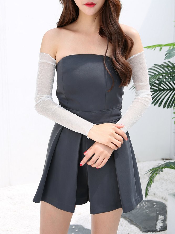 Elegant Glitter Mesh Sun Protection Party Gloves Sleeves Socks