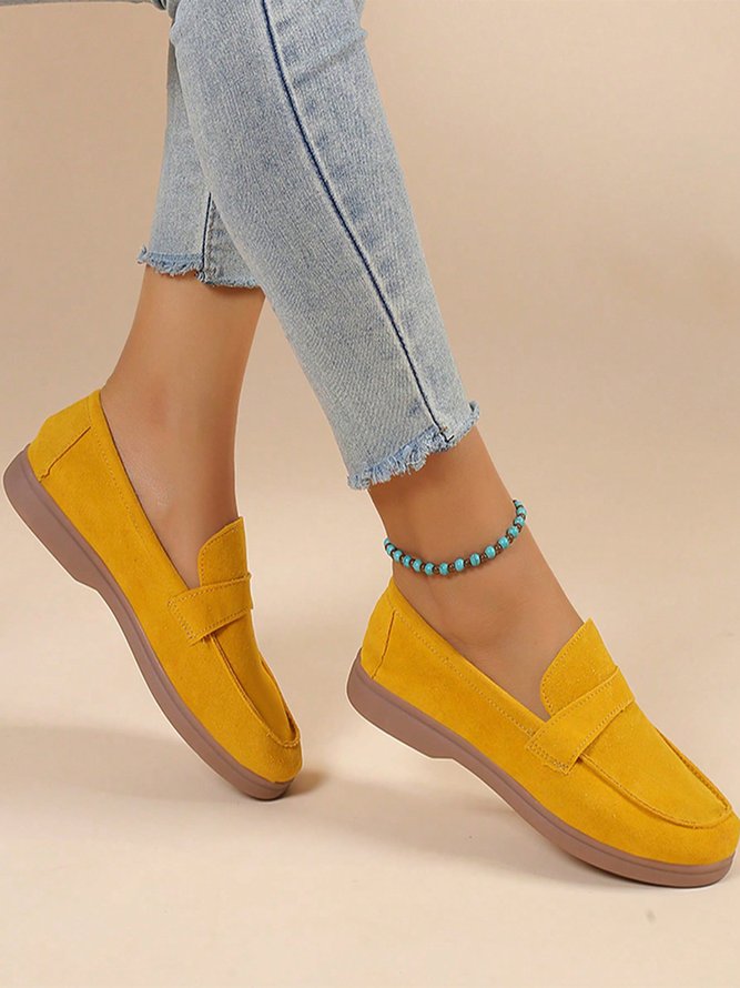 Casual Minimalist Slip On Loafers