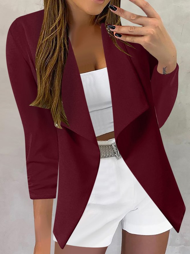 Casual Floral Shawl Collar Blazer