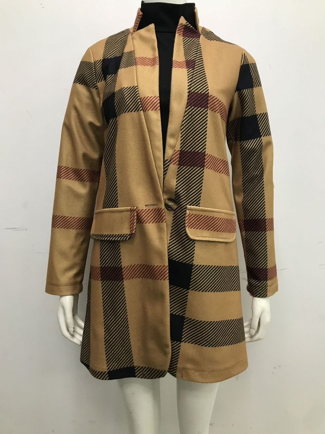 Urban Shawl Collar Regular Fit Abstract Blazer