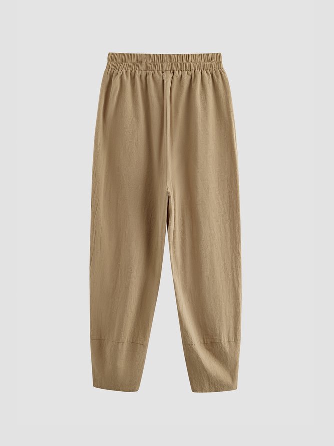 Loose Casual Plain Pants