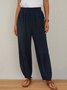 Plain Casual Casual Pants