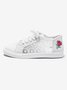 Breathable Mesh Rose Embroidery Lace-Up Canvas Shoes