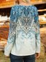 Regular Fit Half Open Collar Ethnic Boho Top