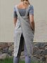 Casual Shift Solid Pocekts Sleeveless Dress