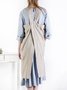 Casual Shift Solid Pocekts Sleeveless Dress