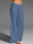 Solid Sweet Cotton-Blend Pants