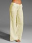 Solid Sweet Cotton-Blend Pants
