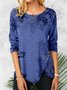 Loose Vintage Crew Neck Long Sleeve Top