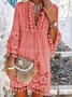 Notched Plain Fit Boho Dresses
