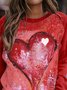 Casual Cotton-Blend Loose Crew Neck Sweatshirt & Hoodies