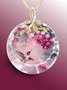 Crystal Flower Bird Necklace