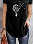 V Neck Casual Jersey Loose T-shirt