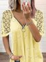 Casual Loose V Neck Tops