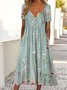 Floral Jersey Henley Dress