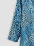 Floral Linen Loose Shirt & Blouses