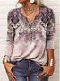 Regular Fit Half Open Collar Ethnic Boho Top