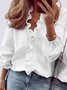 Polyester Fibre Loose Floral V Neck Shirt & Blouses