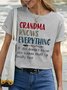 Cotton-Blend Loose Letter Casual T-Shirts
