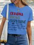 Cotton-Blend Loose Letter Casual T-Shirts
