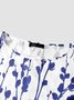 Floral Crew Neck Floral Dress