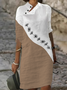 Women's Artistic Cotton Black and White Flower Half Length Skirt