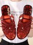 Transparent Embossed Flower House Slippers