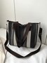 Casual Striped Stitching Shoulder Messenger Bag Urban Vacation Women