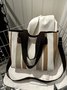 Casual Striped Stitching Shoulder Messenger Bag Urban Vacation Women