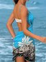 V Neck Floral Vacation Coverup