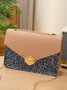 Urban Casual Leather Sequin Stitching Chain Women's Messenger Bag Shoulder Bag