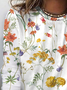 Floral Loose Casual Crew Neck Long sleeve T-Shirt