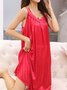 Breathable Comfortable Silk Lace Sexy Camisole Nightdress
