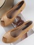 Waterproof Hollow out Peep-Toe Sandals