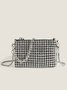 Elegant Full Diamond Zipper Messenger Bag Party Banquet Women's Clutch Bag