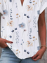 Stand Collar Cotton Casual Loose Shirt