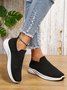 Solid Color Cushioning Breathable High Elastic Fly Woven Sneakers