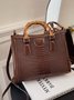 Urban Croc Embossed Bamboo Tote