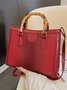 Urban Croc Embossed Bamboo Tote