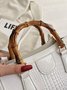 Urban Croc Embossed Bamboo Tote