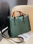 Urban Croc Embossed Bamboo Tote