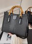 Urban Croc Embossed Bamboo Tote