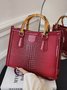 Urban Croc Embossed Bamboo Tote