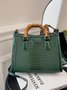 Urban Croc Embossed Bamboo Tote