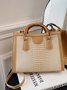 Urban Croc Embossed Bamboo Tote