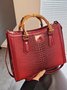Urban Croc Embossed Bamboo Tote